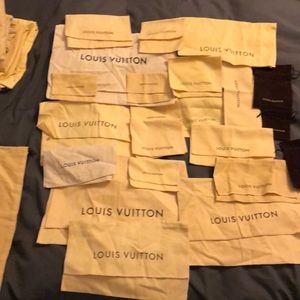 Louis Vuitton Canvas Handbag Wallet Dust Bag Lot
